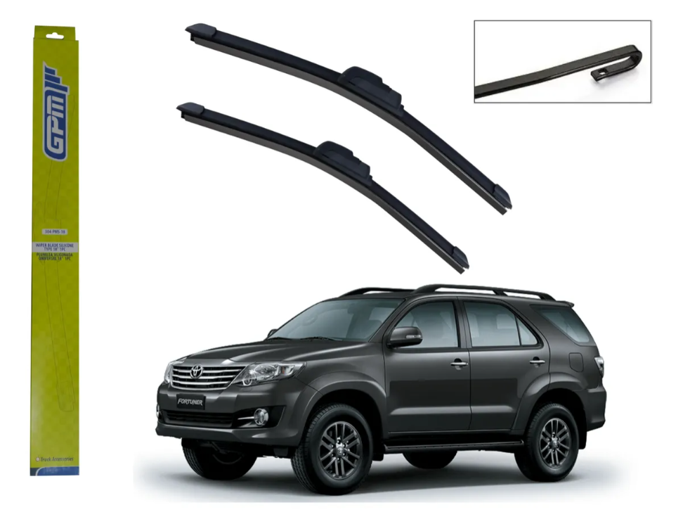 Plumillas Silicona Toyota Fortuner Modelos Del 2005-2016 Limpiaparabrisas