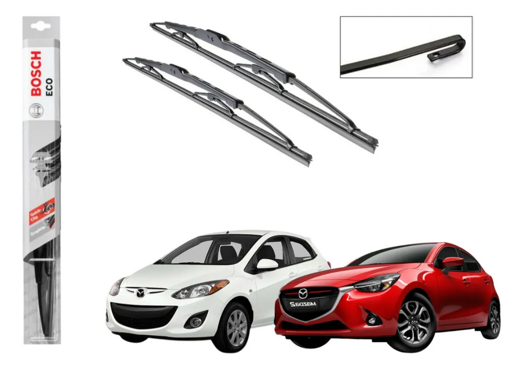 Plumillas Bosch Metálicas Limpiaparabrisas Mazda 2 Modelos Del 2014-2019