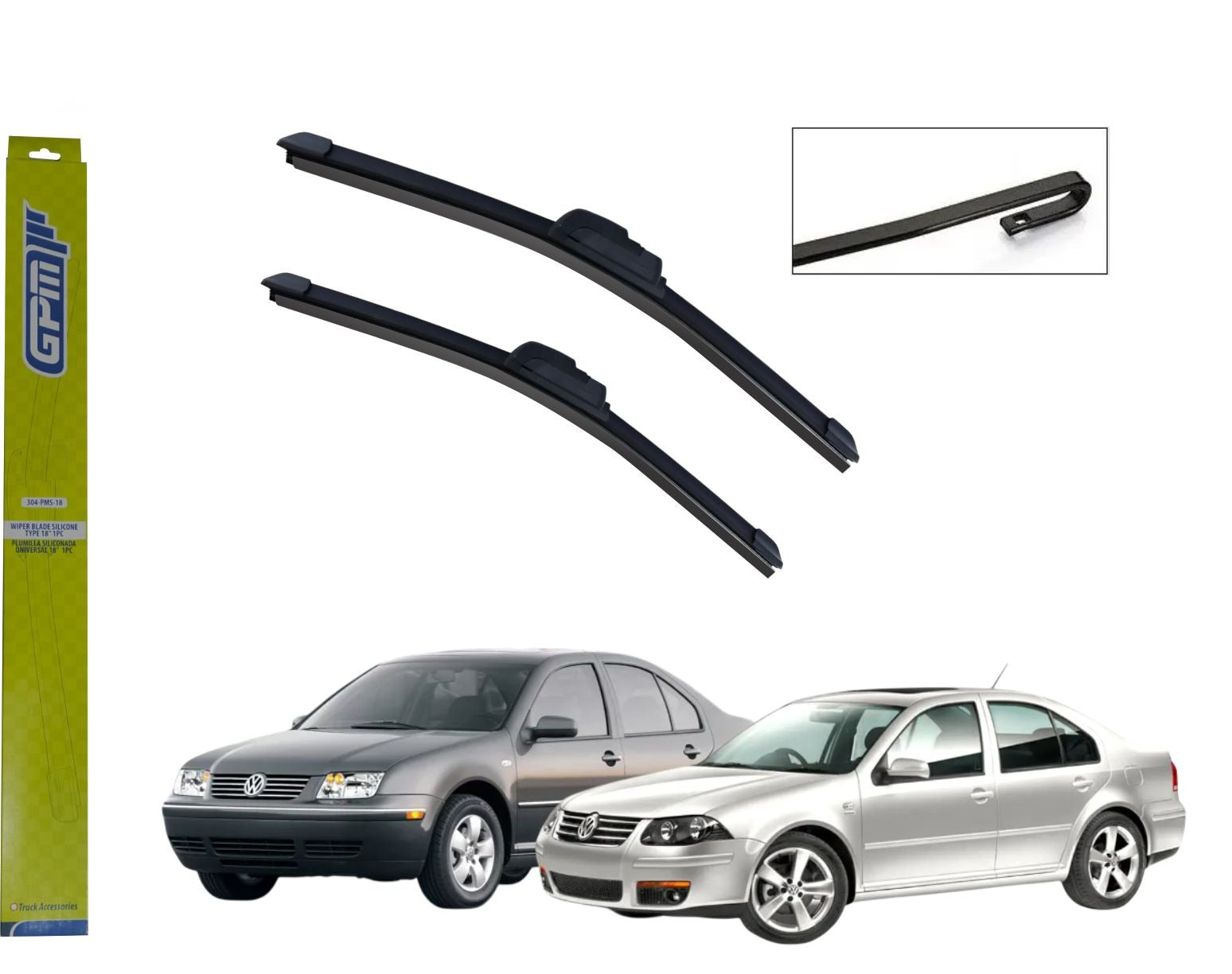 Plumillas GPM Siliconadas Limpiaparabrisas Volkswagen Jetta MK4.5 Modelos De 1999-2008