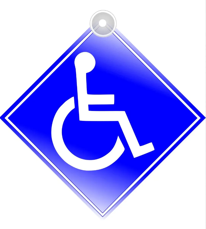 Aviso Letrero Discapacidad Carro Reflectivo Plástico 2 Chupas