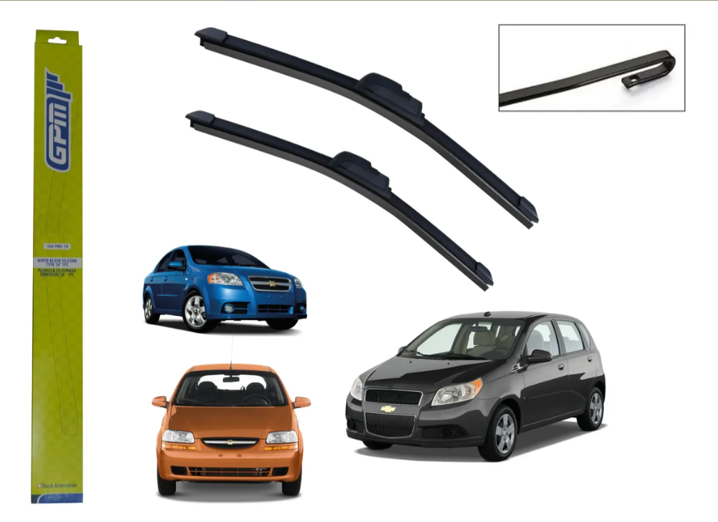 Plumillas Siliconada Chevrolet Aveo Modelos Del 2006-2019 Limpiaparabrisas