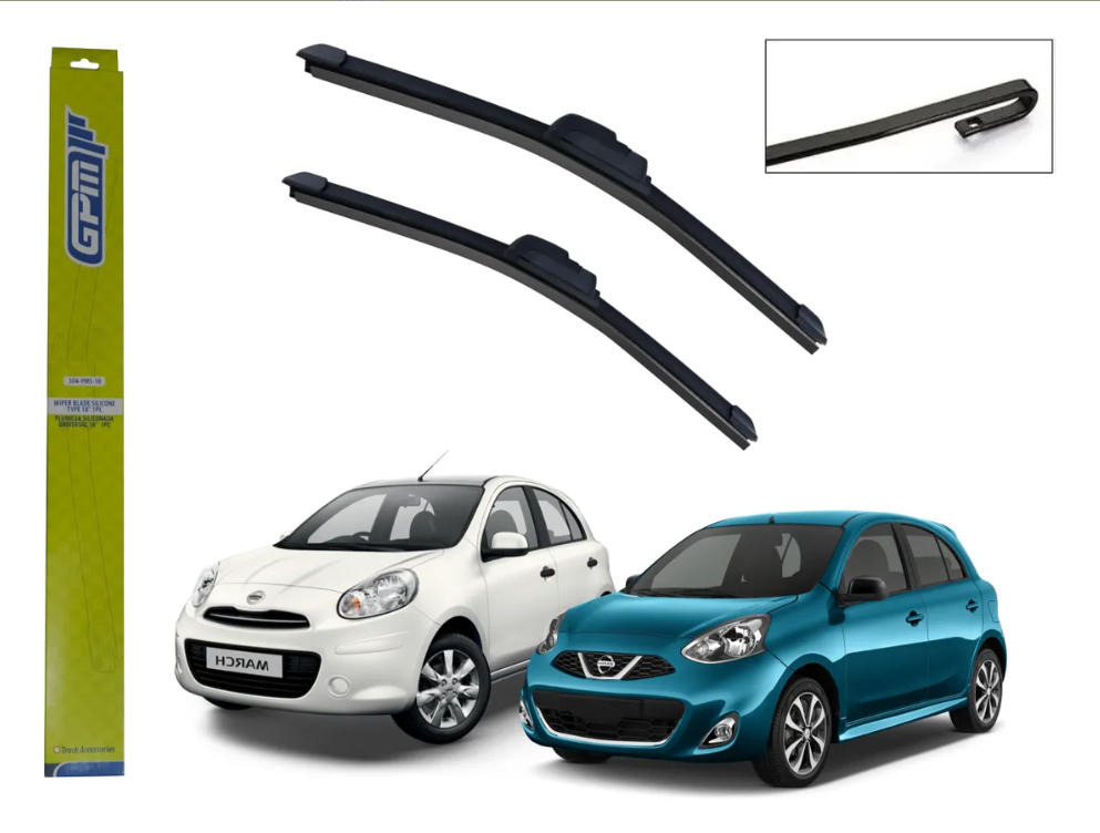 Plumillas Silicona Nissan March Modelos Del 2012-2025 Limpiaparabrisas