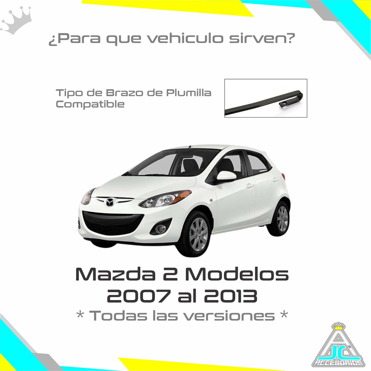 Plumillas Siliconadas Limpiaparabrisas Mazda 2 2007-2013