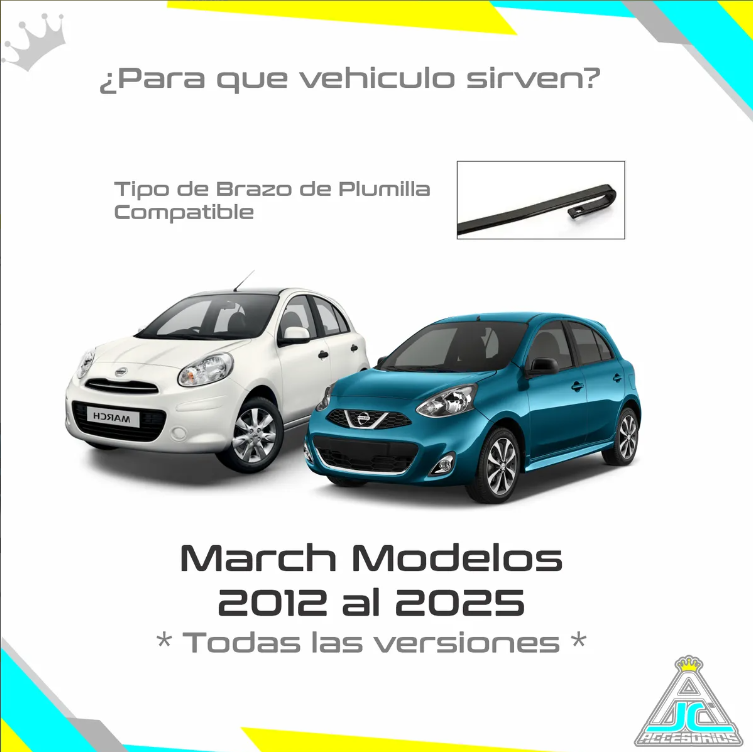 Plumillas Silicona Nissan March Modelos Del 2012-2025 Limpiaparabrisas