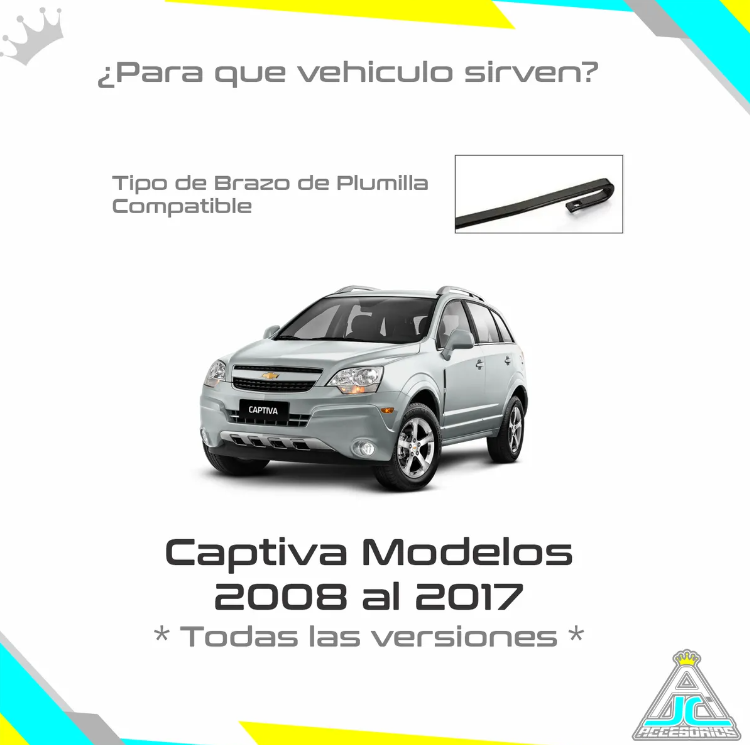 Plumillas Bosch ECO Chevrolet Captiva Modelos Del 2008-2017 Limpiaparabrisas