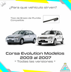 Plumillas Bosch Chevrolet Corsa Evolution Modelos Del 2003-2007 Limpiaparabrisas