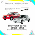 Plumillas GPM Siliconadas Limpiaparabrisas Chevrolet Corsa Active Modelos Del 2002-2012
