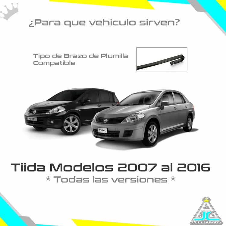 Par Plumilla Bosch Nissan Tiida Modelos Del 2007-2016 Limpiaparabrisas