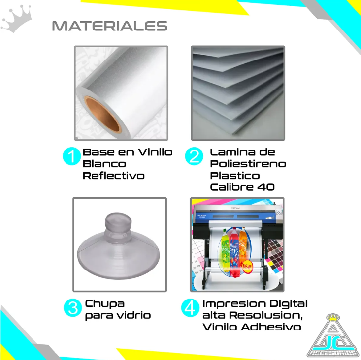 Aviso Letrero Discapacidad Carro Reflectivo Plástico 2 Chupas