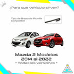 Plumillas GPM Siliconadas Limpiaparabrisas Mazda 2 Modelos Del 2014-2022