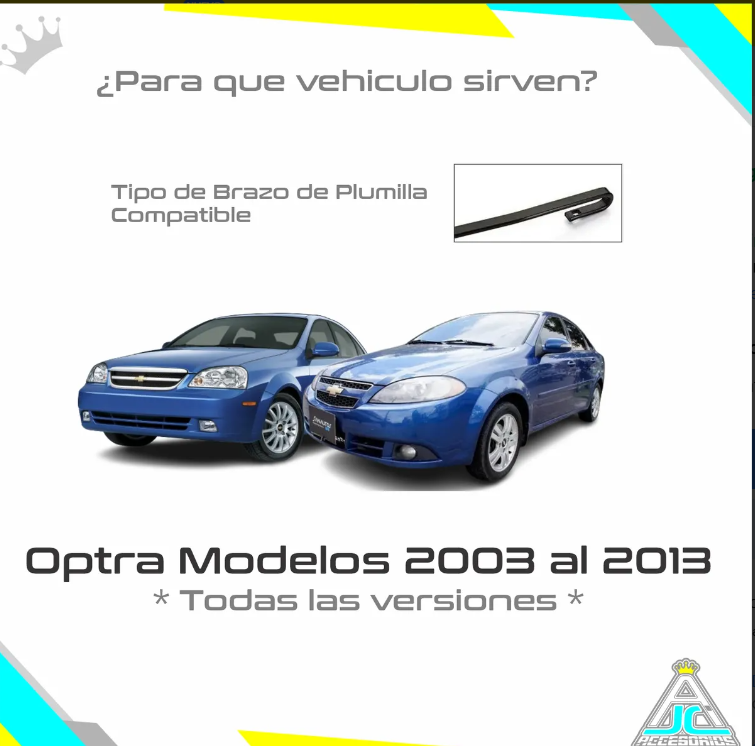 Par Plumilla Silicona Chevrolet Optra Modelos Del 2004-2013 Limpiaparabrisas