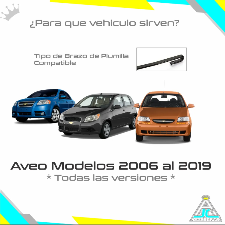 Plumillas Bosch Chevrolet Aveo Modelos Del 2006-2019 Limpiaparabrisa