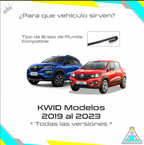 Plumilla Delantera Silicona Renault Kwid Modelos Del 2019-2023 Limpiaparabrisas