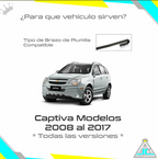Plumillas Silicona Chevrolet Captiva Modelos Del 2008-2017 Limpiaparabrisas