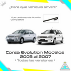 Plumillas Silicona Chevrolet Corsa Evolution Modelos Del 2003-2007 Limpiaparabrisas
