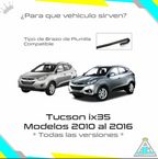 Plumillas Silicona Hyundai Tucson ix35 Modelos Del 2010-2016 Limpiaparabrisas