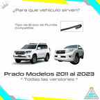 Plumillas Siliconada Toyota Prado Modelos del 2011-2023 Limpiaparabrisas