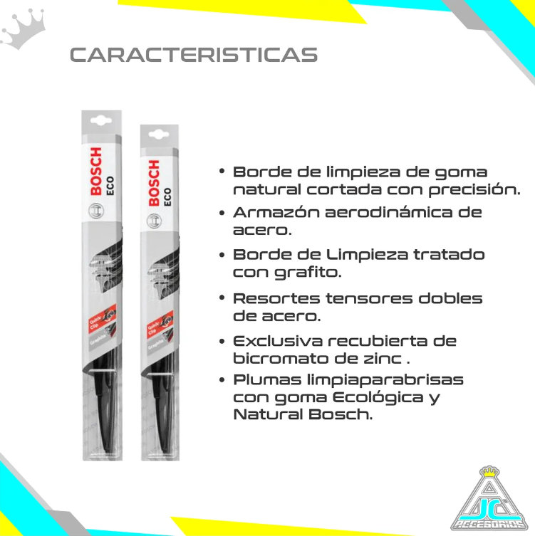 Par Plumilla Bosch Metálicas Chevrolet Optra Limpiaparabrisas Modelos Del 2003 al 2013