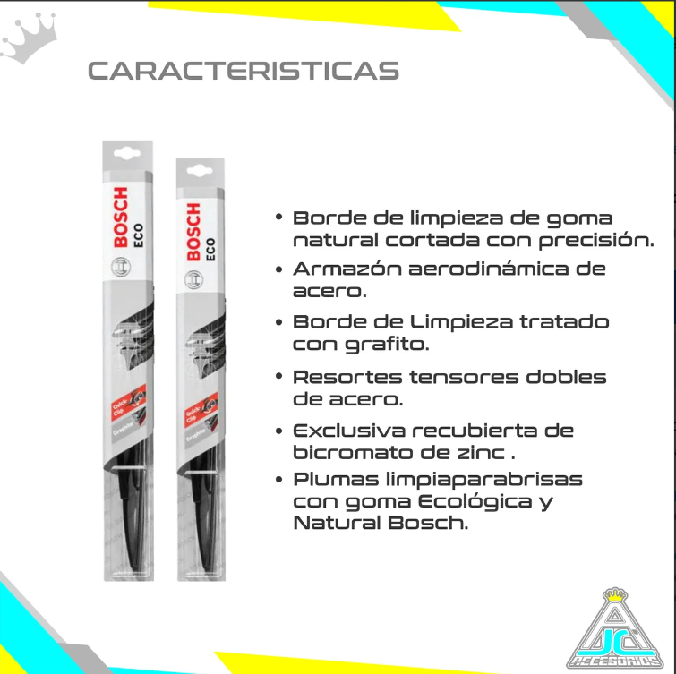 Par Plumillas Bosch Chevrolet Spark GT Modelos 2010-2017 Limpiaparabrisas
