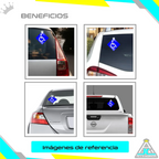 Aviso Letrero Discapacidad Carro Reflectivo Plástico 2 Chupas