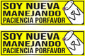 Sticker Reflectivo Soy Nuev@ Manejando Para Carro Moto 2 Unidades