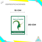 Aviso Espacio 100% Libre de Humo Respire Con Tranquilidad Lámina Plástica