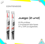 Par Plumilla Bosch Nissan Tiida Modelos Del 2007-2016 Limpiaparabrisas