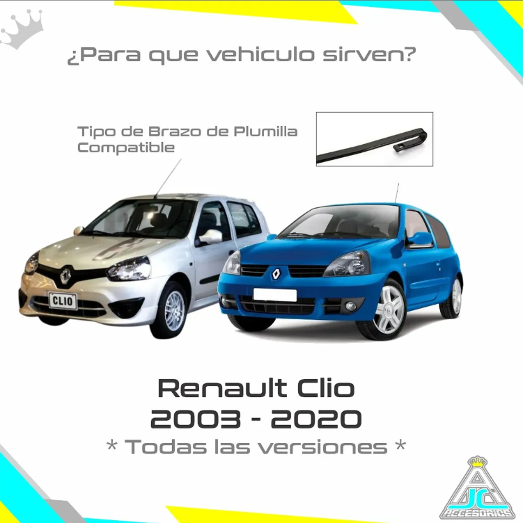 Plumillas Silicona Renault Clio Symbol Modelos Del 2003-2020 Limpiaparabrisas