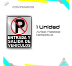 Aviso Letrero Plastico Prohibido Parquear 50x40cm Reflectivo