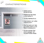 Aviso Letrero Plastico Prohibido Parquear 50x40cm Reflectivo