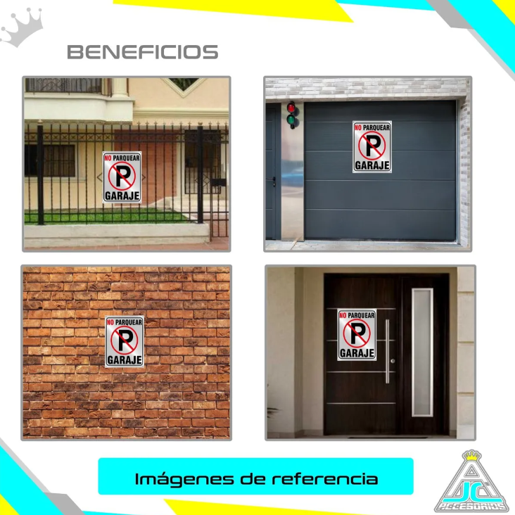 Aviso Letrero Plastico Prohibido Parquear 50x40cm Reflectivo