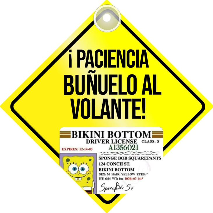 Aviso Letrero Plástico Aprendiz Abordo 2 Unidades Reflectivo Chupa