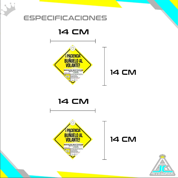 Aviso Letrero Plástico Aprendiz Abordo 2 Unidades Reflectivo Chupa
