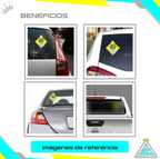 Aviso Letrero Plástico Aprendiz Abordo 2 Unidades Reflectivo Chupa