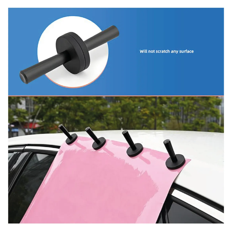 2 Soportes Magnéticos Forrados Imán Para Wrap Vehicular Vinilo Carro