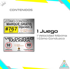 Avisos Reglamentarios Vinilo Reflectivo Velocidad Máxima + Cómo Conduzco Juego X2 30x15cm