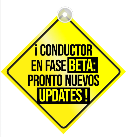 Aviso Letrero Plástico Aprendiz Abordo 2 Unidades Reflectivo Chupa