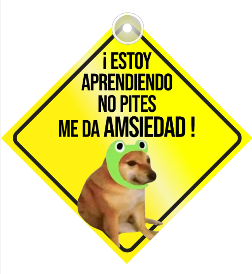Aviso Letrero Plástico Aprendiz Abordo 2 Unidades Reflectivo Chupa