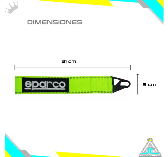 Reata De Arrastre Correa Para Carro Moto Sparco Tuning 1 Unidad