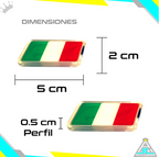 Emblemas Logo Acrilico 3D Resinado Carro Moto Bandera Set X2
