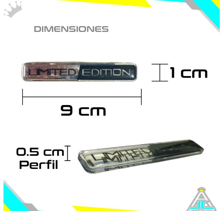 Emblemas Logo Acrilico 3D Resinado Carro Moto Bandera Set X2