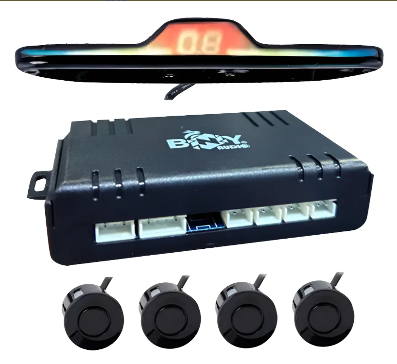Sensor De Reversa Parqueo Media Luna Display LED 4 Sensores Carro