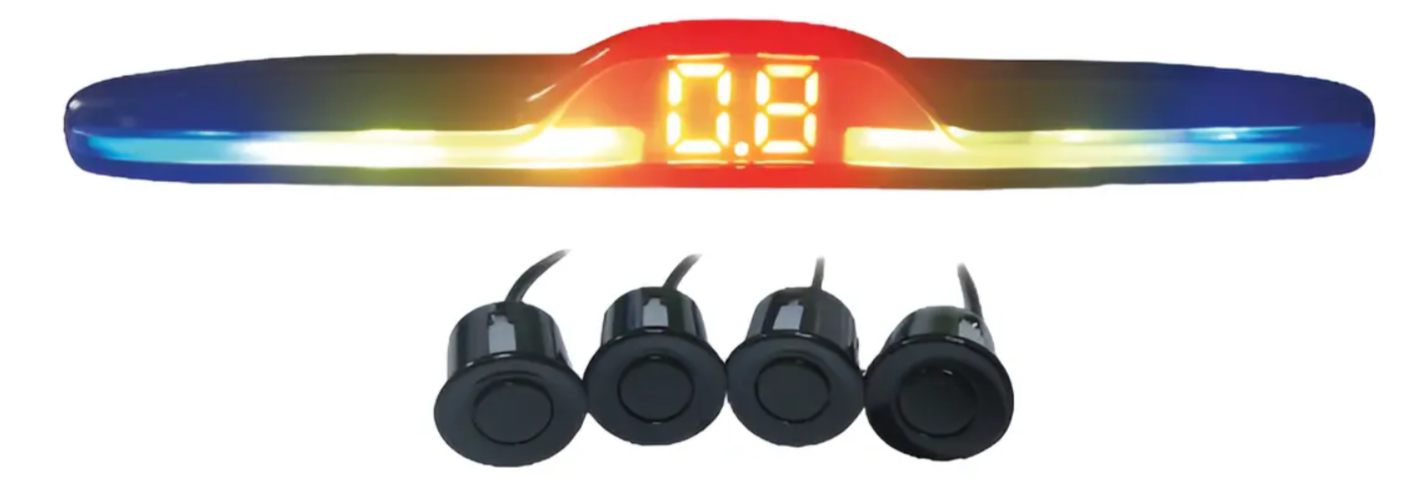 Sensor De Reversa Parqueo Media Luna Display LED 4 Sensores Carro