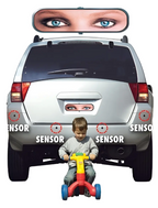Sensor De Reversa Parqueo Media Luna Display LED 4 Sensores Carro