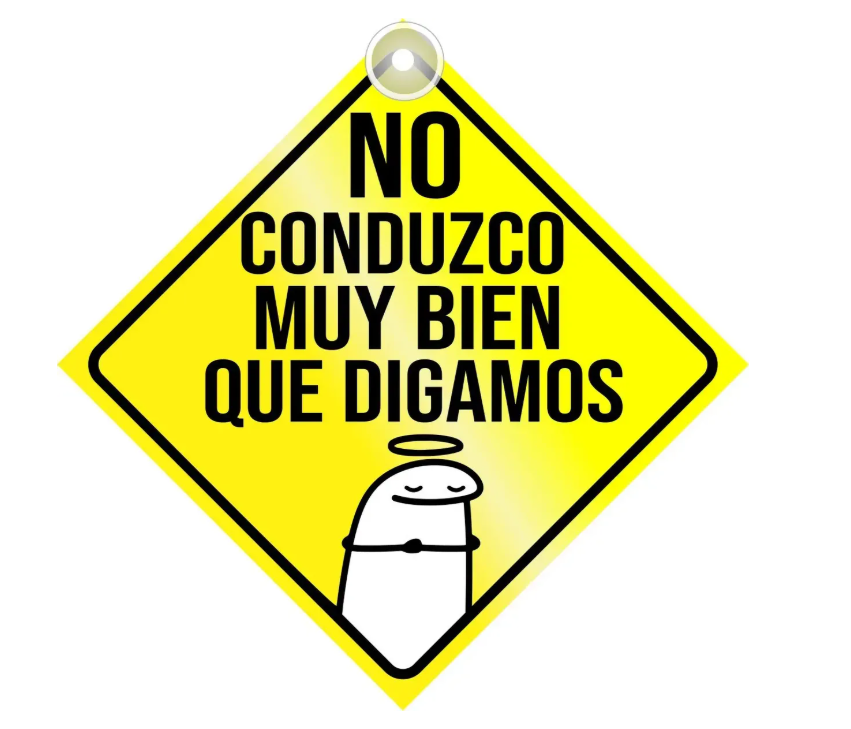 Aviso Letrero Plástico Aprendiz Abordo 2 Unidades Reflectivo Chupa