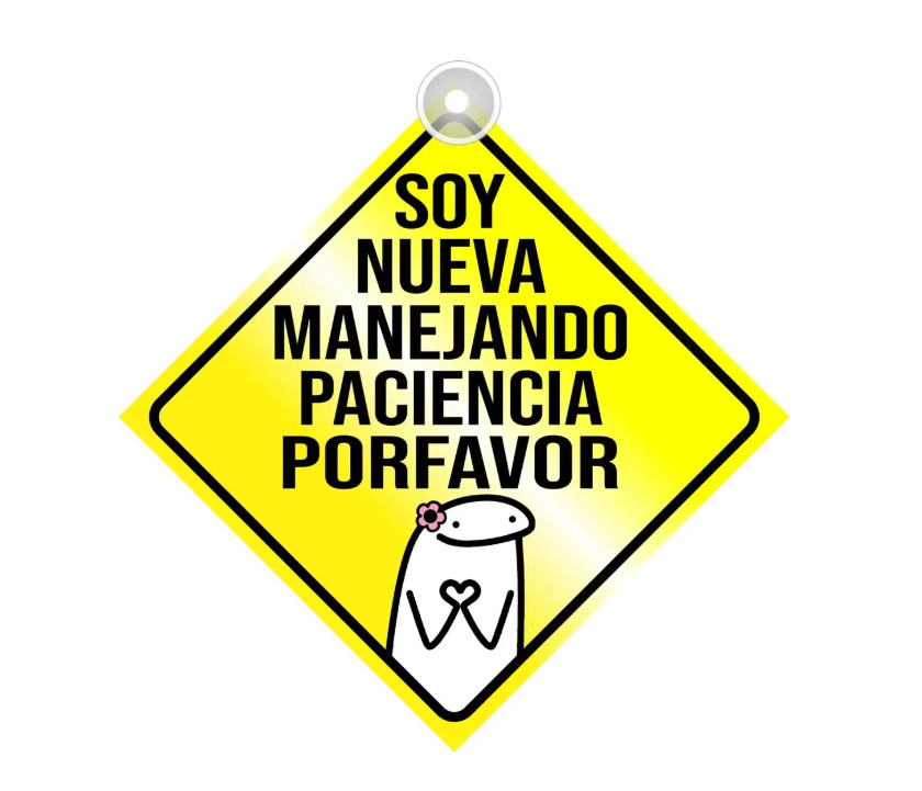 Aviso Letrero Plástico Aprendiz Abordo 2 Unidades Reflectivo Chupa