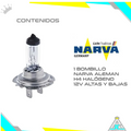 Bombillo Narva H4 Halógeno Alemán 12V 60/55W Luz Altas Y Bajas Carro