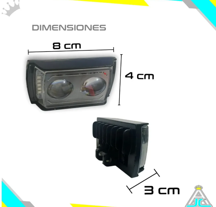 Exploradoras LED X2 Tricolor Strober 20W Luz Lateral Moto Carro