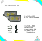 Exploradoras LED X2 Tricolor Strober 20W Luz Lateral Moto Carro
