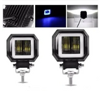 2 Exploradoras LED Alta Potencia Ojo Ángel 8000lm Moto Carro Par
